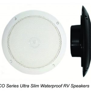 6 inch ultra slim marine grade speakers pair black